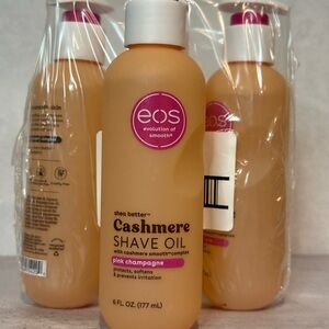 EOS Cashmere Shave Oil Pink Champagne 6 oz Set of 3 NEW Sealed